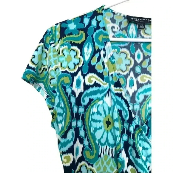 Jones New York petite lightweight, summer dress w cap sleeves - Picture 3 of 8